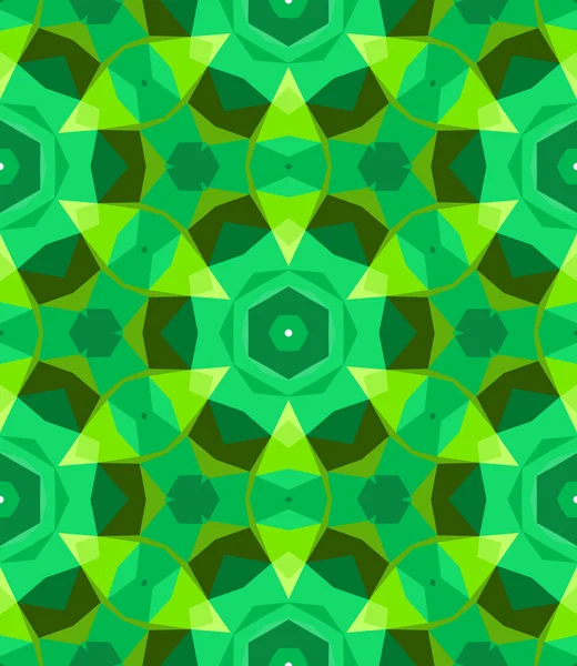 Padrão geométrico multicolorido em verde brilhante . — Vetor de Stock