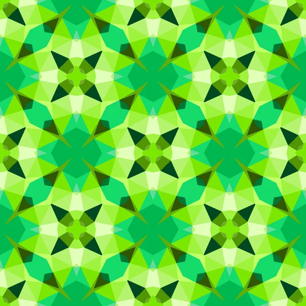 Mehrfarbiges geometrisches Muster in leuchtendem Grün. — Stockvektor
