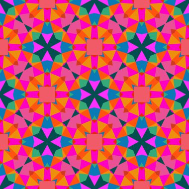 Multicolor geometric pattern in bright color. clipart