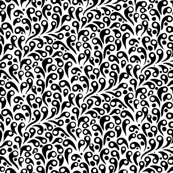 Pattern with abstract shapes in black and white — Stock Vector