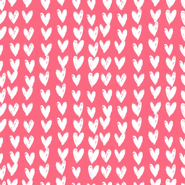 Modèle de jour de Velentine avec des coeurs peints à la main . — Image vectorielle