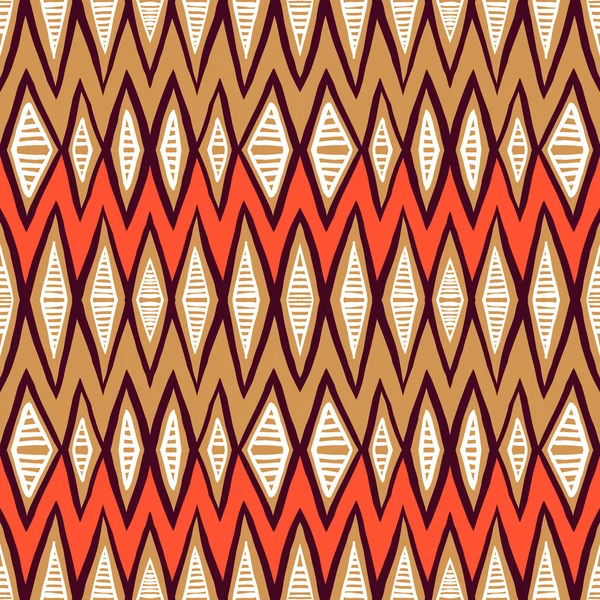 Vector ethnic pattern with zigzag lines — Stock Vector