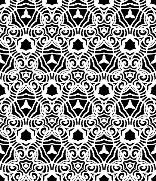 Vintage vector art deco pattern in black and white — Stock Vector