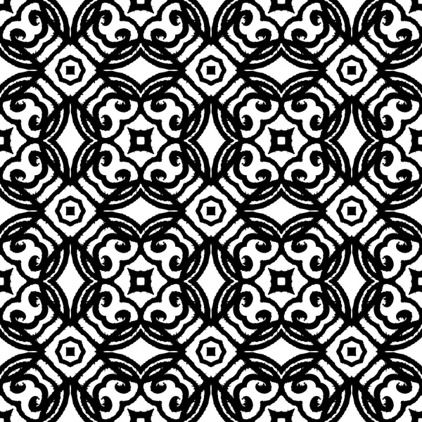 Vintage vector art deco pattern in black and white — Stock Vector