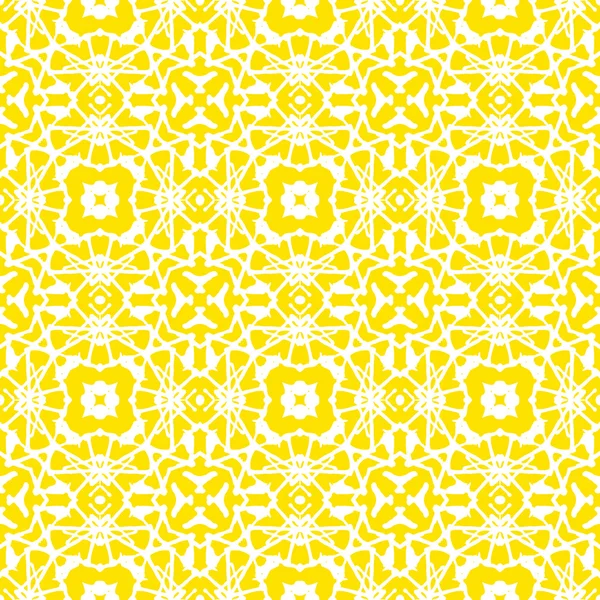 Vector geometric art deco pattern in bright yellow — Stock Vector