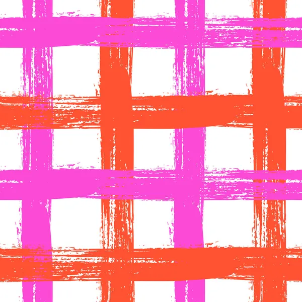Rutigt mönster med passage breda ränder i ljusa färger — Stock vektor