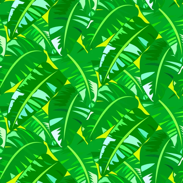 Tropiska vintage mönster med stora banan blad — Stock vektor