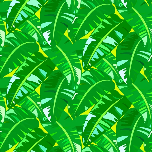 Tropical vintage pattern with big banana leafs — Stock Vector