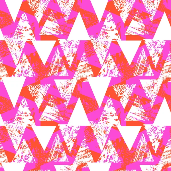 Handgeschilderde vet patroon met driehoeken — Stockvector