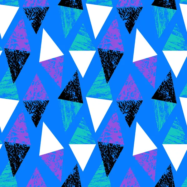 Handmålade djärva mönster med trianglar — Stock vektor