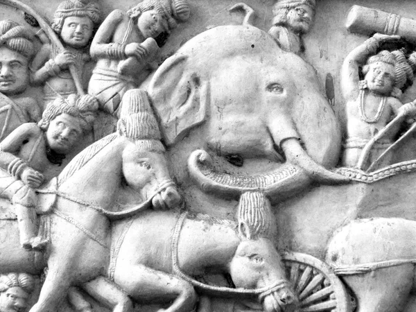 Elephant Carving and sculpture in thailand — Stock Photo, Image