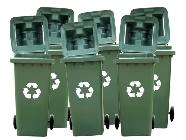 Recycle Bins Isolated — Stock Photo, Image