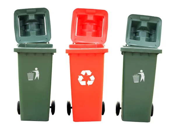 Recycle Bins Isolated — Stock Photo, Image