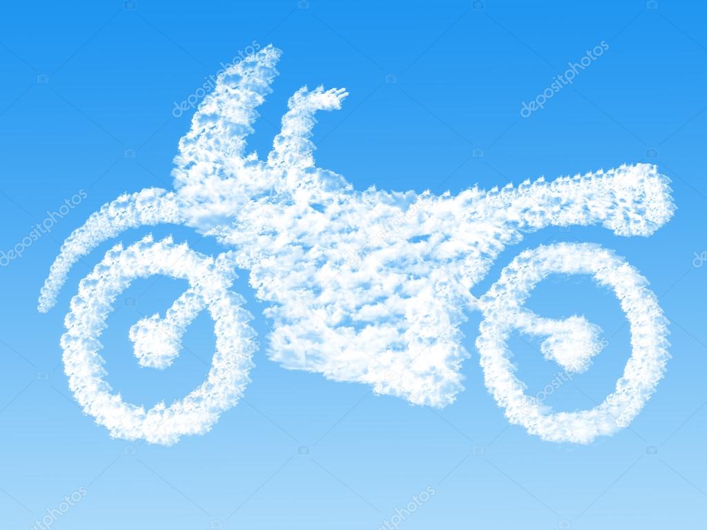 Cloud shaped as Motorcycle ,dream concept