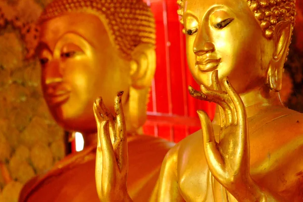 Buddha statues , Face of gold buddha, Thailand ,Asia — Stock Photo, Image