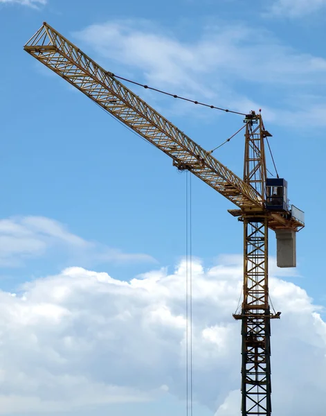 Industrial landscape with cranes on the blue sky — Stock Photo, Image