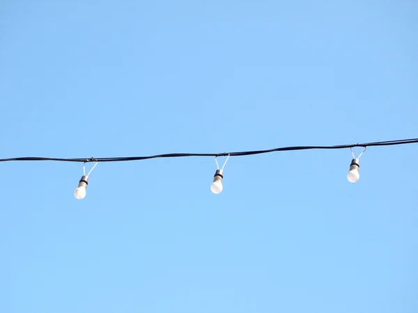 Lamp on blue sky Background — Stock Photo, Image