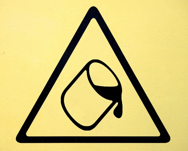 Wet paint warning sign — Stock Photo, Image