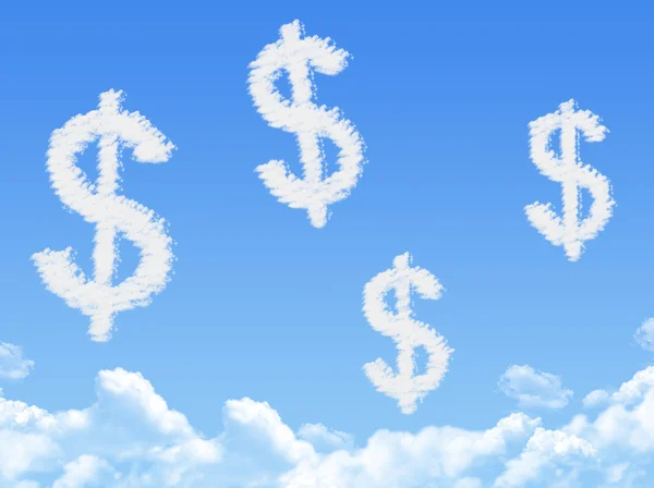 Cloud shaped as dollar ,dream concept — Stock Photo, Image