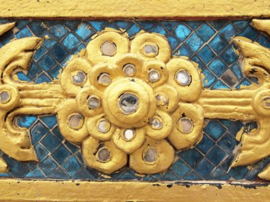 Tayland desen buddhistic tapınağın duvarlarında