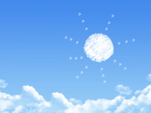 雲の形をした、夢の概念上の太陽 — ストック写真
