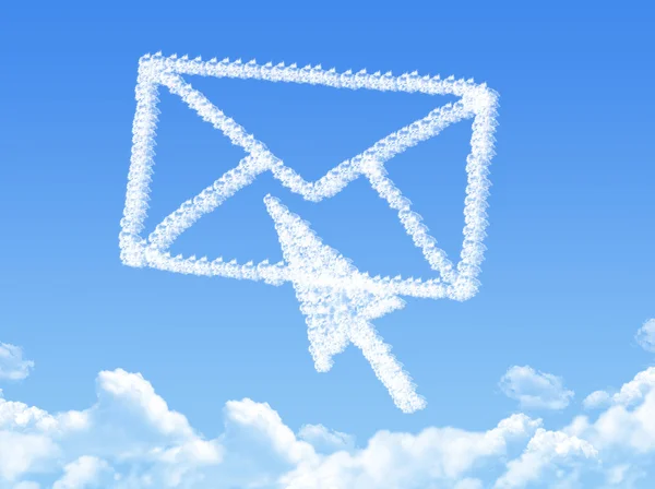 Forma de nube de correo —  Fotos de Stock