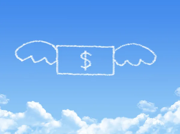 El dinero vuela en forma de nube, concepto de sueño — Foto de Stock