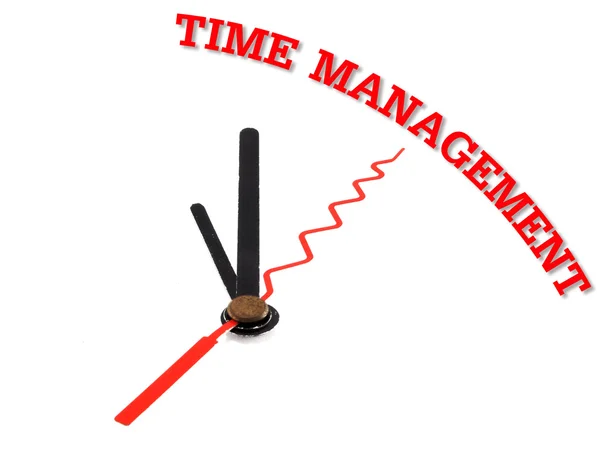 Time management koncept klocka närbild isolerad på vit bakgrund — Stockfoto