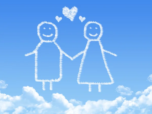 Nube en forma de amor, concepto de sueño — Foto de Stock