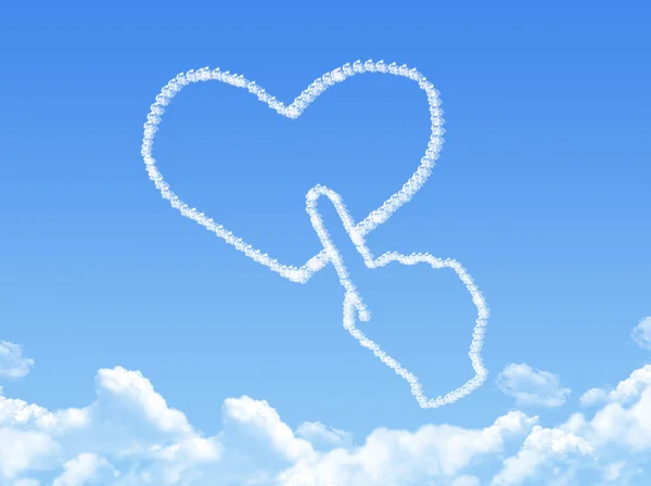 Cloud shaped as Love — Stock Photo, Image