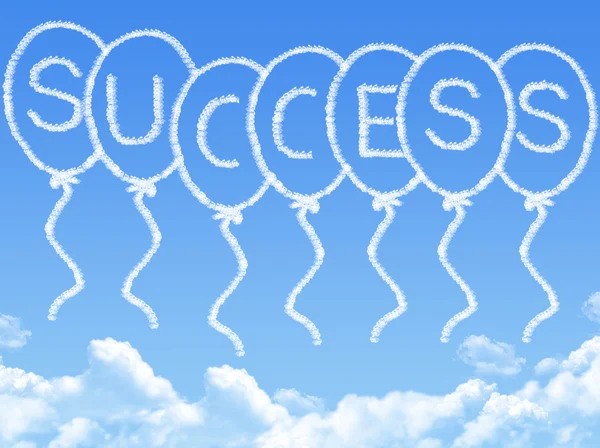 Cloud shaped as success Message — Stock Photo, Image