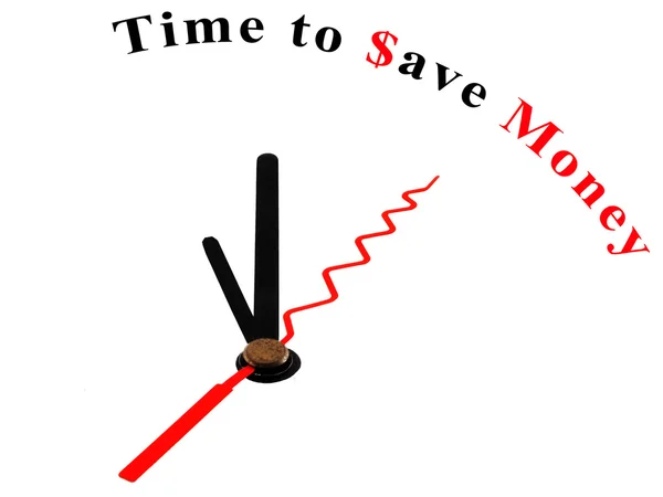 Time to save money concept clock — Stock Photo, Image