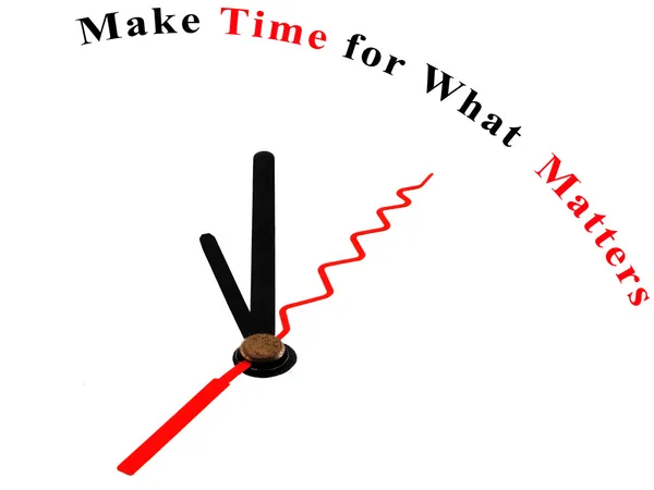 Слова Make Time for What Matters on the clock Стоковое Изображение