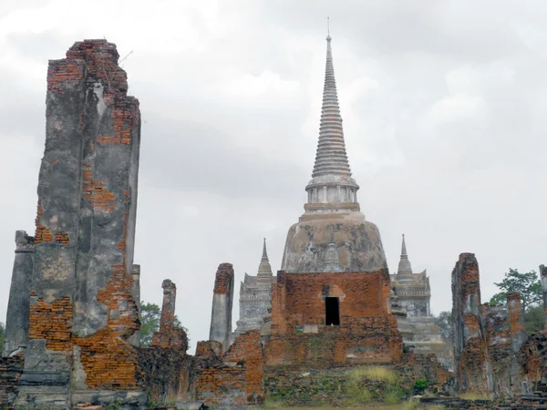 WAT chai watthnaram tarihi tapınakta ayutthaya, Tayland — Stok fotoğraf