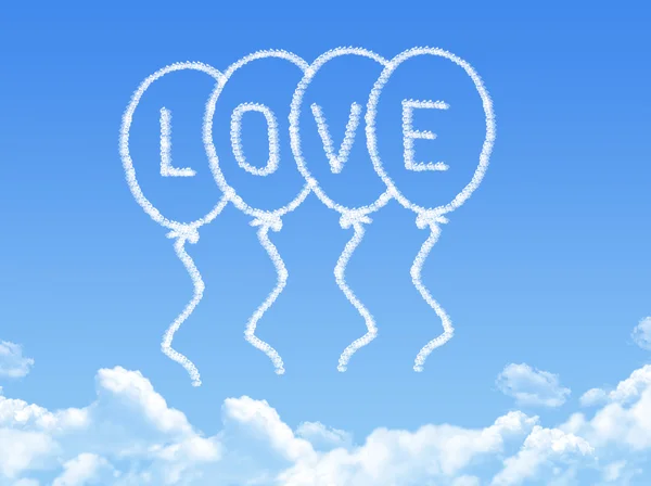 Nube en forma de mensaje de amor — Foto de Stock