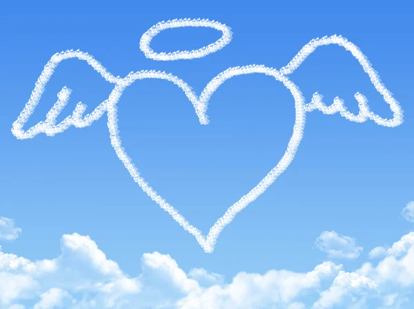 Forma de nuvem de coração — Fotografia de Stock