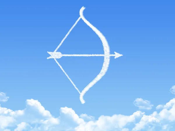 Bow and Arrow  cloud shape — Stock Photo, Image