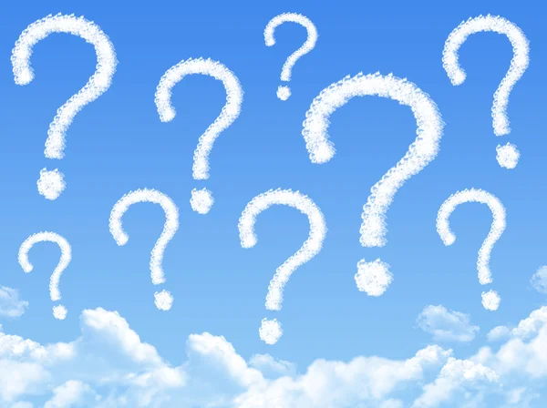 Question mark shaped cloud — Stock Photo, Image