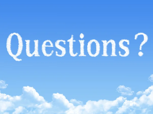 Question text cloud shape — Stock Photo, Image