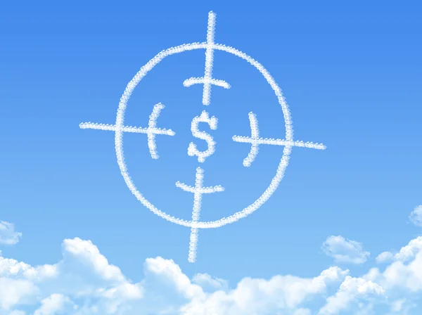 Crosshair cloud shape — Stock Photo, Image