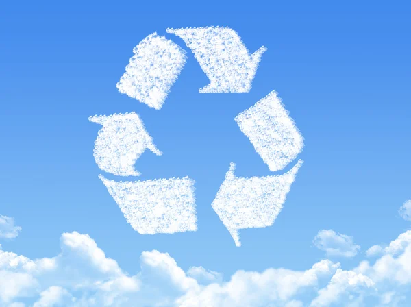 Wolkenform recyceln — Stockfoto