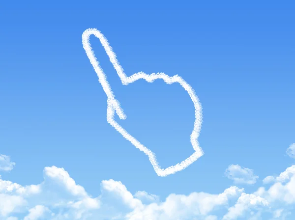 Forma de nube de mano —  Fotos de Stock