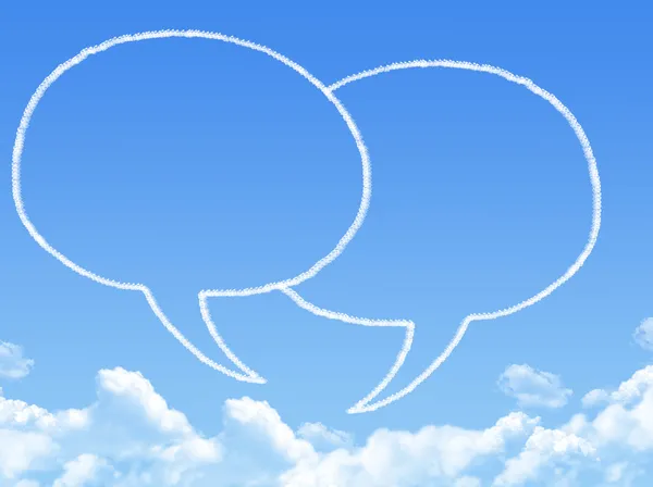 Cloud shaped as chat, dream concept — стоковое фото