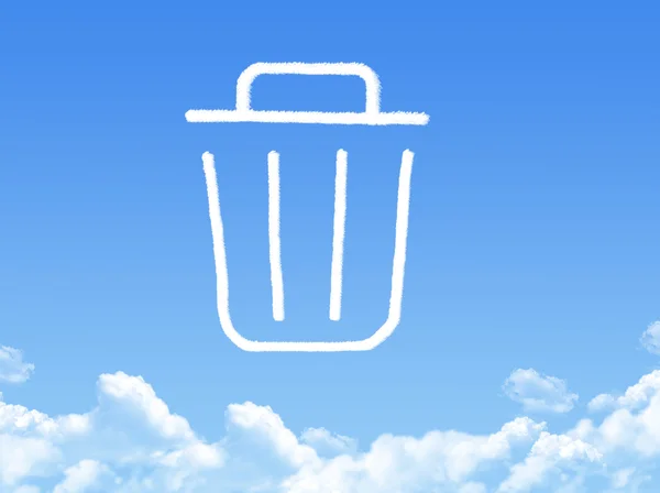 Trash can cloud shape — Stock Photo, Image