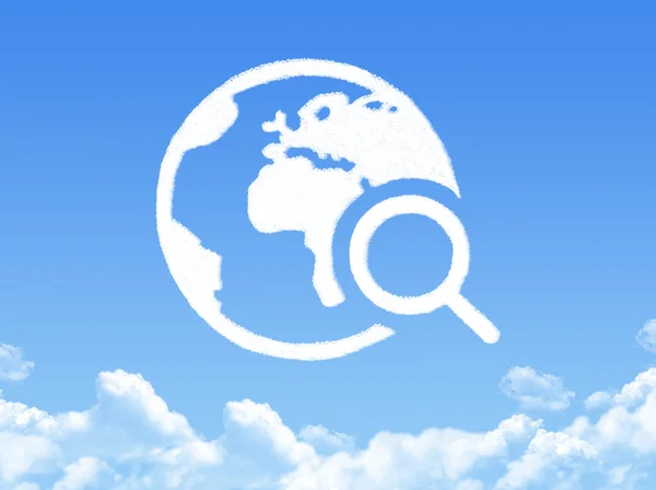 Πλανήτη γη σχήμα σύννεφο — Φωτογραφία Αρχείου