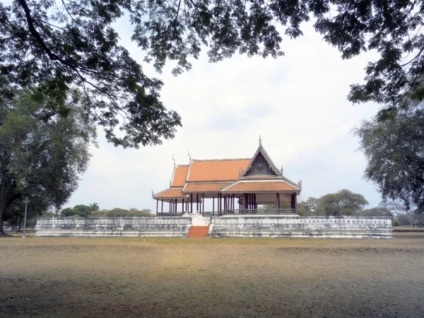 Wat chai watthnaram historický chrám v ayutthaya, Thajsko — Stock fotografie