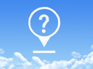 soru işareti yer işareti bulutu şeklini