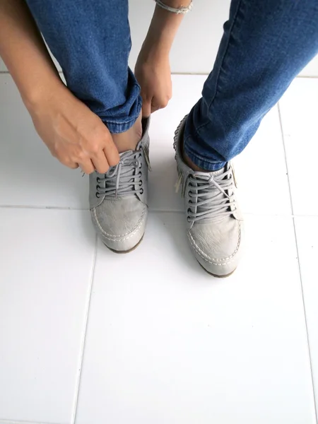 Female feet and shoes — Stock Photo, Image