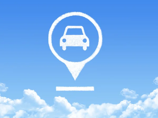 Car location marker cloud shape — Stock Photo, Image