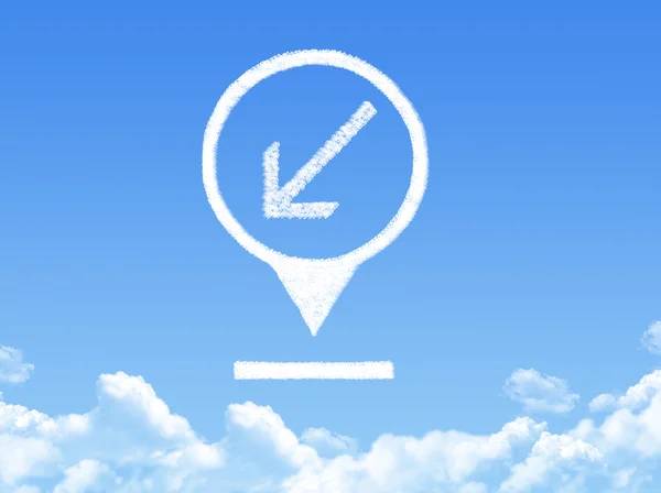 Lokalizacja chmura kształt znacznika — Zdjęcie stockowe